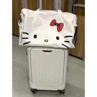 Túi Xách Hello Kitty Đính Nơ Cỡ Lớn Tiện Dụng Mang Theo Du Lịch