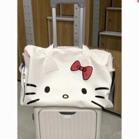 Túi Xách Hello Kitty Đính Nơ Cỡ Lớn Tiện Dụng Mang Theo Du Lịch