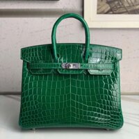 Túi xách Hermes Birkin da cá sấu màu xanh lá size 30