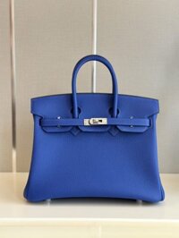 Túi Xách Hermes Birkin Mix Phw Togo Replica 1:1 Cao Cấp Màu Xanh 25cm