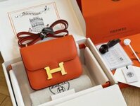 Túi Xách Hermes Constance Nữ Màu Cam Replica 1:1 19cm