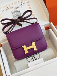 Túi Xách Hermes Constance Nữ Màu Tím Replica 11 19cm