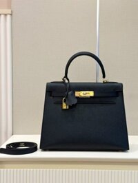 Túi Xách Hermes Kelly Da Epson Màu Đen Siêu Cấp 28cm
