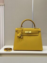 Túi Xách Hermes Kelly Da Epson Màu Vàng Siêu Cấp 28cm