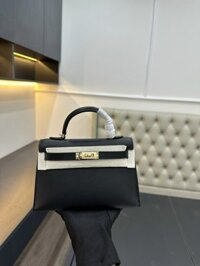Túi Xách Hermes Kelly Siêu Cấp Màu Đen 19cm