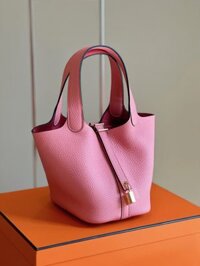 Túi Xách Hermes Picotin 18 Togo Replica 11 Nữ Màu Hồng 18cm