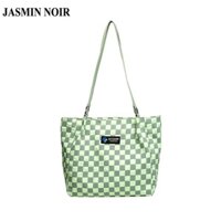 Túi xách JASMIN NOIR đeo chéo họa tiết sọc caro đơn giản thời trang xinh xắn dành cho nữ