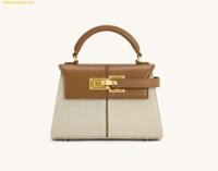 Túi Xách JW PEI Elise Top Handle Bag 20 - Brown Canvas