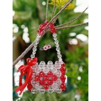 TÚI XÁCH KẾT CƯỜM MINI GIẢ PHA LÊ XINH XINH