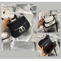 túi xách khoá tròn xoay size 20cm vừa xách tay, kẹp nách, đeo chéo - BG026