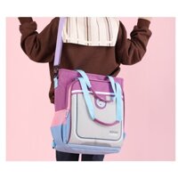 Túi xách kiêm balo học sinh cấp 1 và 2 siêu nhẹ chống gù chống nước cao cấp phong cách mới