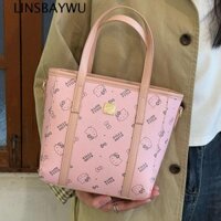 Túi xách Kitty LINSBAYWU Y2k Túi đựng giỏ thời trang phong cách Hàn Quốc