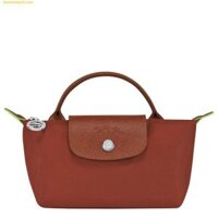 Túi Xách LongChamp Le Pliage Original Pouch With Handle Chestnut Recycled Canvas Size Mini