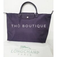 Túi xách LONGCHAMP xuất Âu xịn màu tím đậm lá cẩm không dập logo