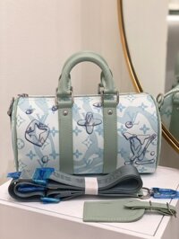 Túi Xách Louis Vuitton LV Trống Siêu Cấp Màu Xanh Dương 25cm