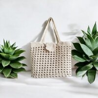 Túi xách macrame, đan móc phong cách Bohemian - món đồ chân ái đi biển, đi chơi, đi học, đi làm