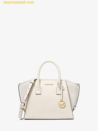 Túi Xách Michael Kors Avril Small Leather Top-Zip Satchel 30F2G4VS1L Trắng