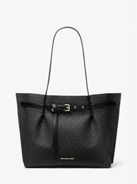 Túi Xách Michael Kors Màu Đen Đeo Vai Lớn 35S1GU5T7B Emilia Large EW Tote Bag Black