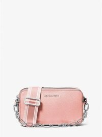 Túi xách Michael Kors Màu Hồng Đeo Chéo Jet Set Sm Dbl Zp Camra Chn Xbody Leather Bag