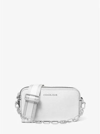 Túi xách Michael Kors Màu Trắng Đeo Chéo Jet Set Sm Dbl Zp Camra Chn Xbody Leather Bag