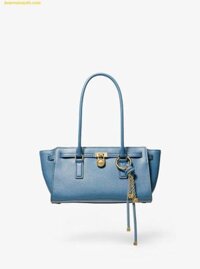 Túi Xách Michael Kors MK Hamilton Moderne Small Leather Satchel Màu Xanh Blue