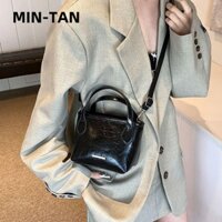 Túi xách MIN-TAN, Túi đeo vai màu trơn cổ điển, Túi Messenger dung tích lớn nhẹ thông thường