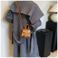 Túi xách mini đeo chéo họa tiết kẻ caro, phong cách trẻ trung thanh lịch