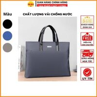 Túi Xách Nam Công Sở Đẹp Vải Cao Cấp Chống Nước Loại Cặp Đựng Laptop Ipad Tài Liệu Kèm Dây Đeo