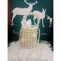 Túi xách ngọc trai kết hợp dây đeo chéo dành cho các bạn nữ