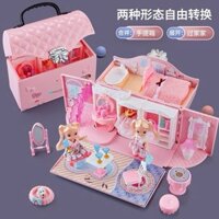 Túi Xách Ngôi Nhà Búp Bê Full Nội Thất Đáng Yêu Cho Bé Gái.
