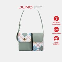 Túi Xách Nhỏ JUNO 2 Ngăn In Hoạ Tiết Argyle TXN618