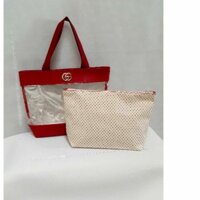 Túi xách nhựa trong suốt thời trang 2in1