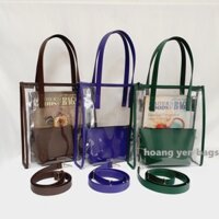 Túi xách nhựa trong suốt 2in1(có dây đeo chéo )