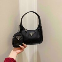 Túi xách nữ bộ 2 Prada kẹp nách đeo vai đi chơi thời trang cao cấp giá rẻ _size 18