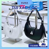 🌈Túi xách nữ C-K logo tam giác đeo vai đeo chéo đẹp da trơn basic kèm tag gấu thời trang hàn quốc 2024