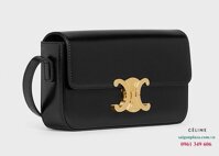 Túi xách nữ cao cấp Celine Triomphe Shoulder Bag In Shiny Calfskin