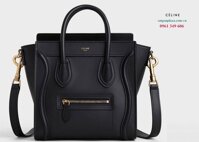Túi xách nữ cao cấp Celine Nano Luggage Bag In Drummed Calfskin