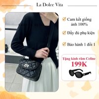 Túi xách nữ cao cấp La Dolce Vita họa tiết ô trám đeo chéo,đeo vai phong cách trẻ trung,hiện đại