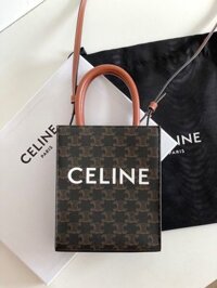 Túi Xách Nữ Celine Mini Tote Họa Tiết Monogram Like Auth 17x21cm