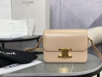 Túi Xách Nữ Celine Triomphe Shoulder Bag Replica 1:1 Khóa Vàng Bóng 18.5x14x6cm