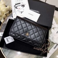 Túi Xách Nữ Chanel Woc Khóa Vàng Màu Đen Siêu Cấp 19cm