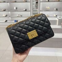 Túi Xách Nữ Charles & Keith Kẻ Ô Vuông Màu Đen