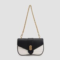 Túi Xách Nữ Charles & Keith Aubrielle Chain-Handle Panelled Crossbody Bag CK2-80151129 Màu Đen Trắng