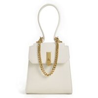 Túi Xách Nữ Charles & Keith Geometric Top Handle Chain-Link Bag – Cream CK2-50270882-1 Màu Trắng