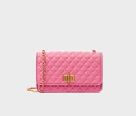 Túi Xách Nữ Charles & Keith Quilted Turn-Lock Evening Clutch Pink CK2-70680973