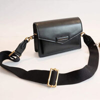 Túi Xách Nữ Charles & Keith Envelope Satchel Black Leather
