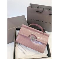 Túi Xách Nữ Charles & Keith CK6-10770389 Croc-Effect Single Top Handle Wallet