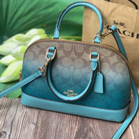 Túi Xách Nữ Coach Womens Mini Sierra Satchel Handbag Blue Grey Leather