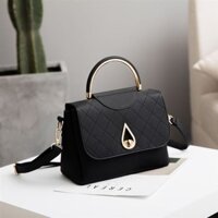 Túi xách nữ công sở khóa giọt lệ 3 ngăn rộng rãi đeo chéo đeo vai sang trọng 396