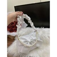 Túi Xách Nữ Cunstore Nơ Xinh Xắn Quai Xách Dây Ngọc Sang Chảnh CUN304